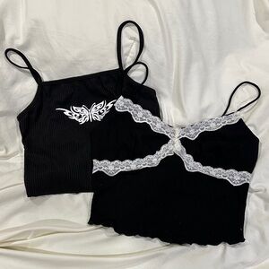 Black and White Crop Tops